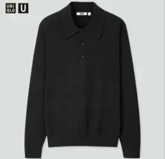 UNIQLO Uニットポロシャツ 長袖 ブラック Mサイズ