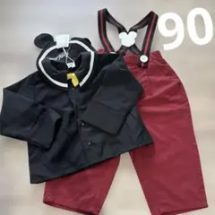 新品未使用　ミッキー なりきり セットアップ 長袖 コスチューム リトシー 90