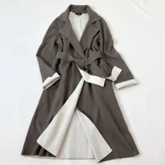 近年✨セオリー コーディガン ガウン ダブルフェイス カシミヤ カーキ 白 S