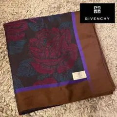 【vintage】GIVENCHY 大判スカーフ ストール バラ模様 レトロ配色