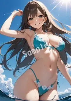 アニメファンアート JK グラビア A4 ポスター イラスト ★00004700