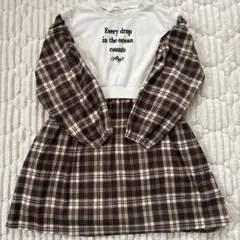 【130】チェック柄　ワンピース