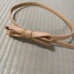 ベージュリボン付きベルト