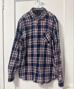 AZUL by moussy★ネイビー×レッド チェックシャツ