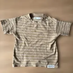 ZARA ベージュ ストライプ Tシャツ 120