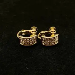 796遺品整理品　イヤリング　ダイヤ？　ジルコニア？　ゴールド？　金？　メッキ？