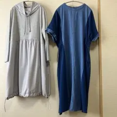 ☆ワンピース2点☆大人可愛い☆大人体型☆低身長☆マタニティにも