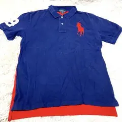 Polo by Ralph Lauren 青色ポロシャツ Lサイズ