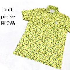 アンパスィ　ポロシャツ　メンズ　ゴルフウェア　半袖　総柄　シャツ　GOLF　春夏