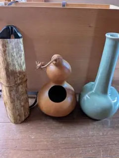 大覚寺　御所好　雪月花　花瓶三点揃　共箱入り