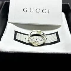 GUCCI グッチ　オープン　バンドリング　指輪　9号　シルバー　ユニセックスのサムネイル