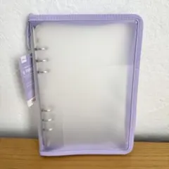 ダイソー A5 6リングファイル 紫 パープル　シール帳 バインダー