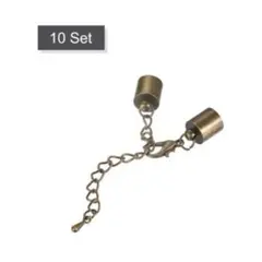 uxcell レザーコードエンドキャップ 9 mm 10組セット ブレスレット用