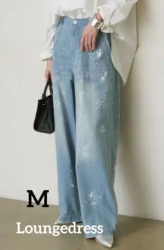 【LOUNGEDRES】ベイカーペイントパンツ　Mサイズのサムネイル