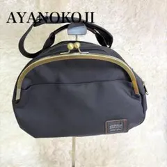 極美品 AYANOKOJI がま口 ポシェット がまFLOWER 黒 ブラック - メルカリ