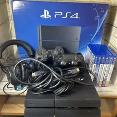 Sony PS4本体 コントローラー2個 ヘッドフォン　ソフト6本付き　中古