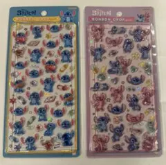 スティッチ ボンボンドロップ シール 2種 らくがき エンジェル