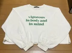 Heather ロゴプリント ボリュームスリーブ 長袖カットソー