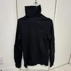 ユニクロ ソフトタッチタートルネックT 長袖 Sサイズ ネイビー 綿100%