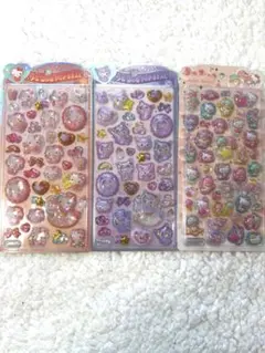 3点セット うるちゅる シール キティ クロミ ベビー リトルツインスター