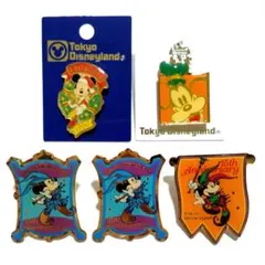 東京ディズニーランド　ピンバッジ　ピンブローチ　ピンズ　5個セット