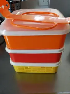 Deluxe Harikware 食品保存容器 3.5L オレンジ蓋 昭和レトロ - メルカリ