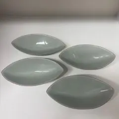 Siam Celadon セラドン焼き リーフ型プレート 4枚セット タイ製