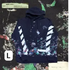【351】【即完売モデル】 OFF-WHITE グラフィックパーカー希少Lサイズのサムネイル