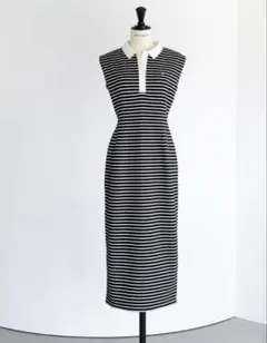 French Sleeve Polo Long Dress herlipto - メルカリ