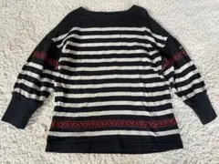 denim dungaree♡ボーダー刺繍カットソー