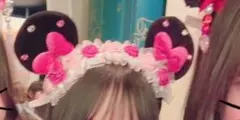 ディズニー　ピンクローズカチューシャ