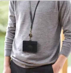 STARBUCKS ブラックパスケース リール付き