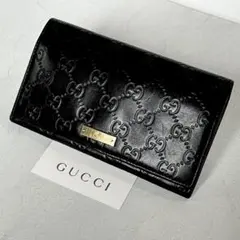 【極美品】GUCCI グッチ シマ 二つ折り財布 レザーメンズレディース