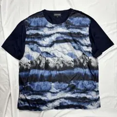 EMPORIO ARMANI 総柄 グラフィックプリント 切替 Tシャツ M