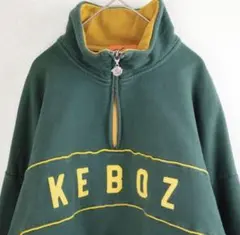 kebozケボズハーフジップスウェットパーカーストリートグリーンM緑シュプリーム