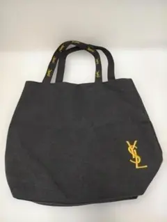 イブサンローラン　YSL　 黒　トート　エコバッグ　75079-4-①-005Y