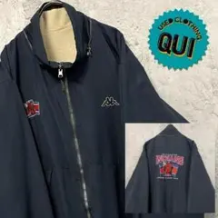 レア USA古着○カッパ両面刺繍ナイロンジャケット フリージャケット メンズL