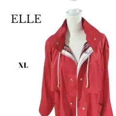 ELLE エル　レディース　スプリングコート　フード付き【XL】レッドのサムネイル