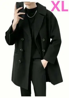 コート メンズ ロングコート ビジネス ウールコート 秋服 冬服 無地 XLのサムネイル