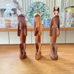 2025年最新】見ざる聞かざる言わざる 木彫りの人気アイテム - メルカリ