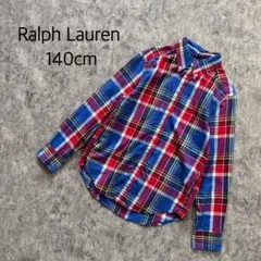 ラルフローレン　長袖シャツ　チェックシャツ　ポニー　ボタンダウン　140cm