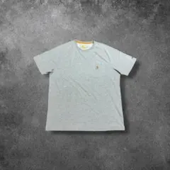 【Carhartt】カーハート古着定番ワンポイントロゴポケッTシャツ グレー L
