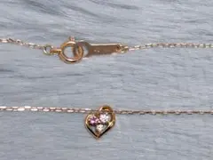 4°C K10ネックレス　ハート　ピンクゴールド