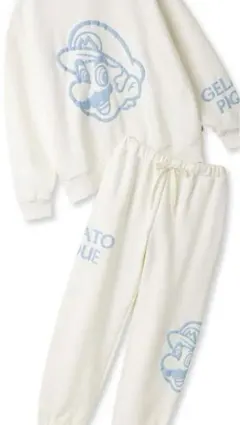 ゴ*ん様 ジェラート ピケ　スーパーマリオ 裏毛プルオーバー&ロングパンツセット