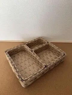 収納ケース4個セット　ナチュラル
