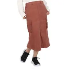 カジュアルロングスカート　赤　エルケクス Mサイズ②