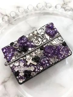 ヒートスティック種ケーステリア電子タバコケースデコ片面埋め尽くしギャル量産黒