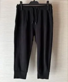 クロップド丈ジョガーパンツスウェットパンツブラックM