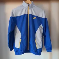 Nike ジャケット 160cm 青/灰/黄　ナイロンフード付き