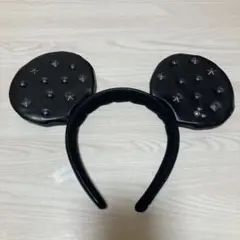 スタッズ付きブラックミッキーヘッドバンド